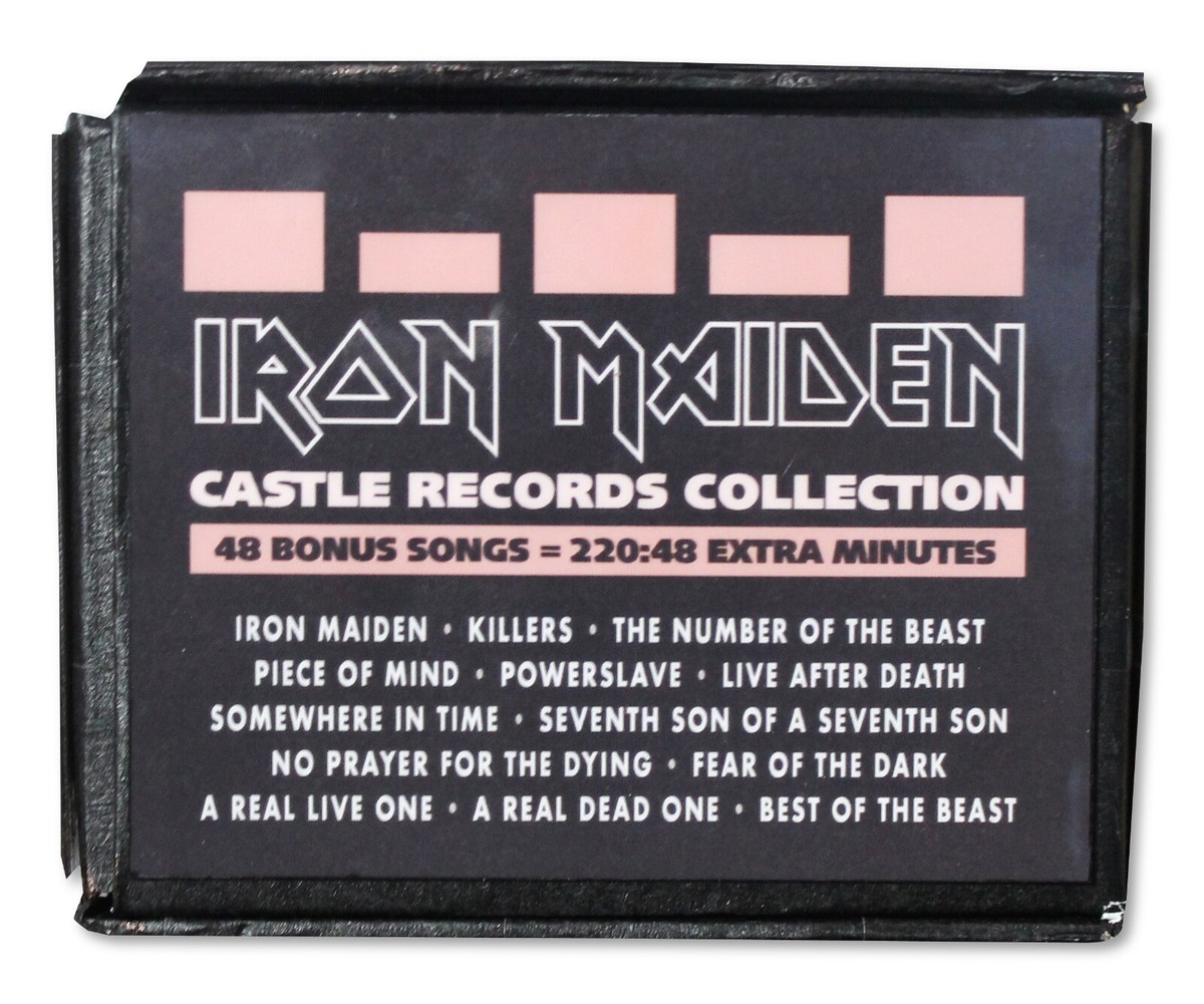 IRON MAIDEN - 13 Castle Records cassette box set w/48 xtra