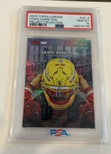 PSA 10 2025 Topps Chrome F1 LEWIS HAMILTON Helmet Collection FERRARI GEM MT 10