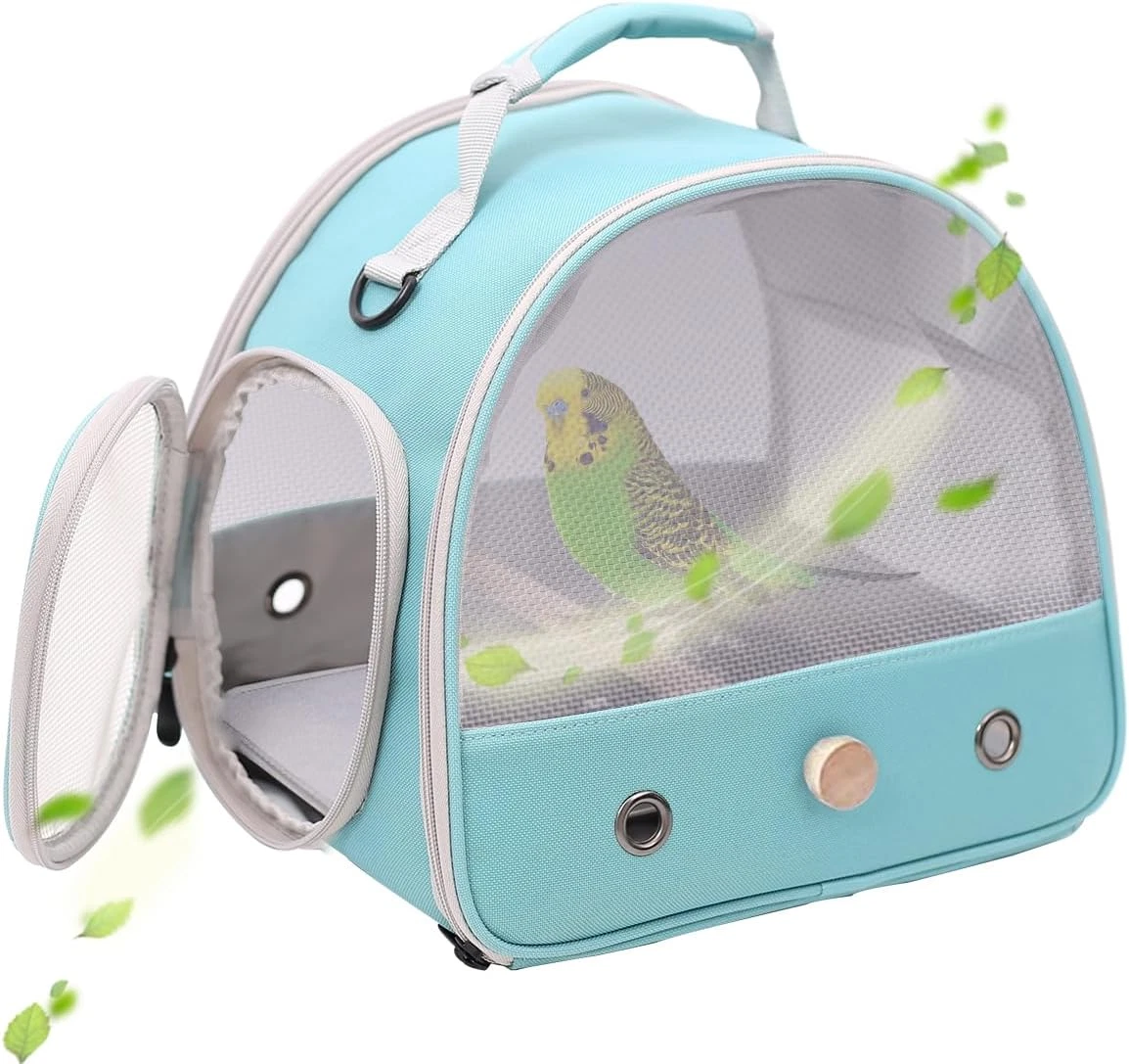 Bird Travel Carrier Backpack Clear Window for Parakeet Cockatiel Conure