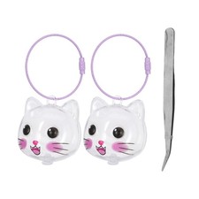 3pcs Dog Hair Collector Keychain Charm: Memorial Storage Box - Transparent