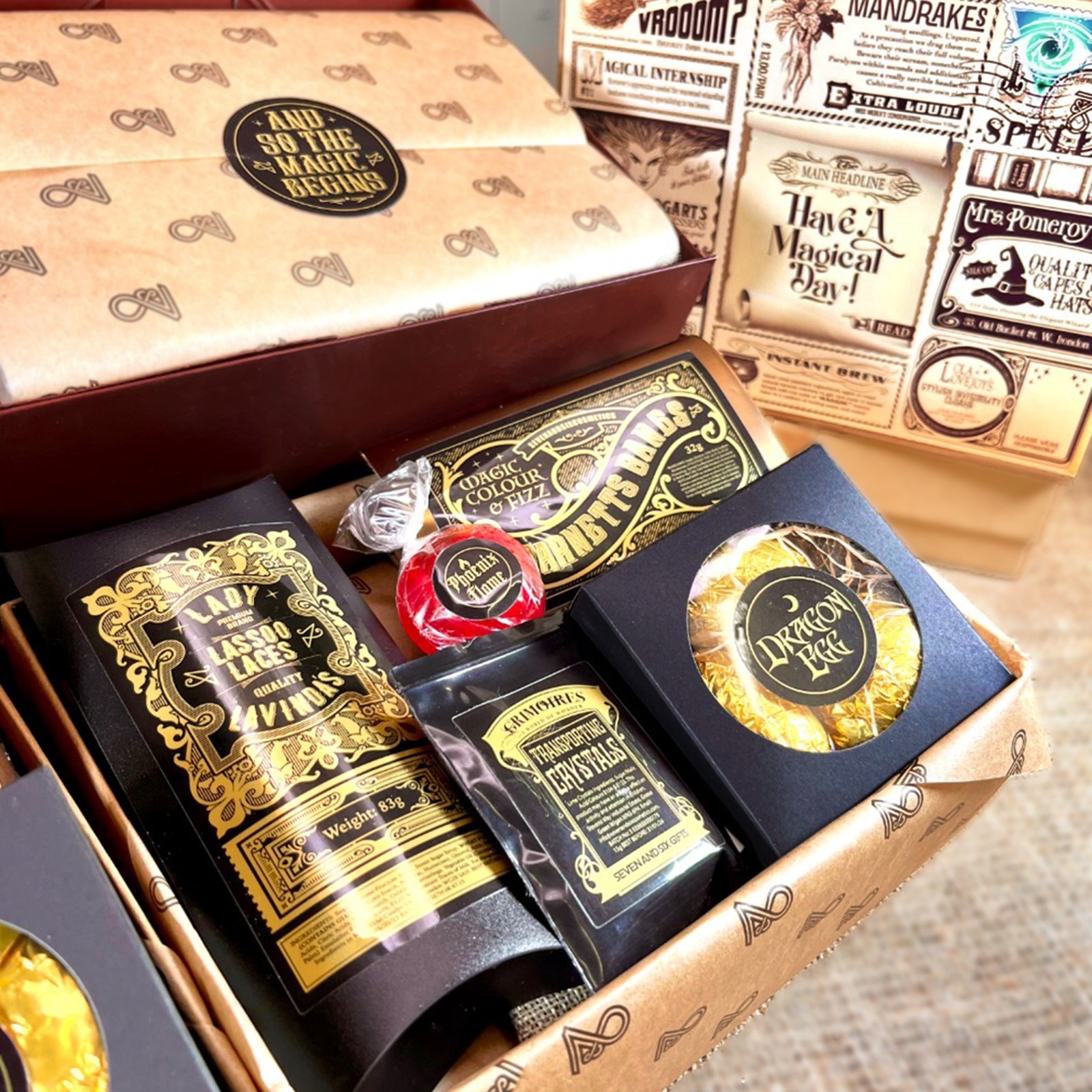 Potter Fan Wizard Inspired Sweets Candy Gifts Chocolate Box Hamper Gift Set