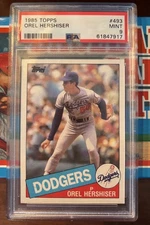 1985 Topps Orel Hershiser PSA 9 Dodgers #493