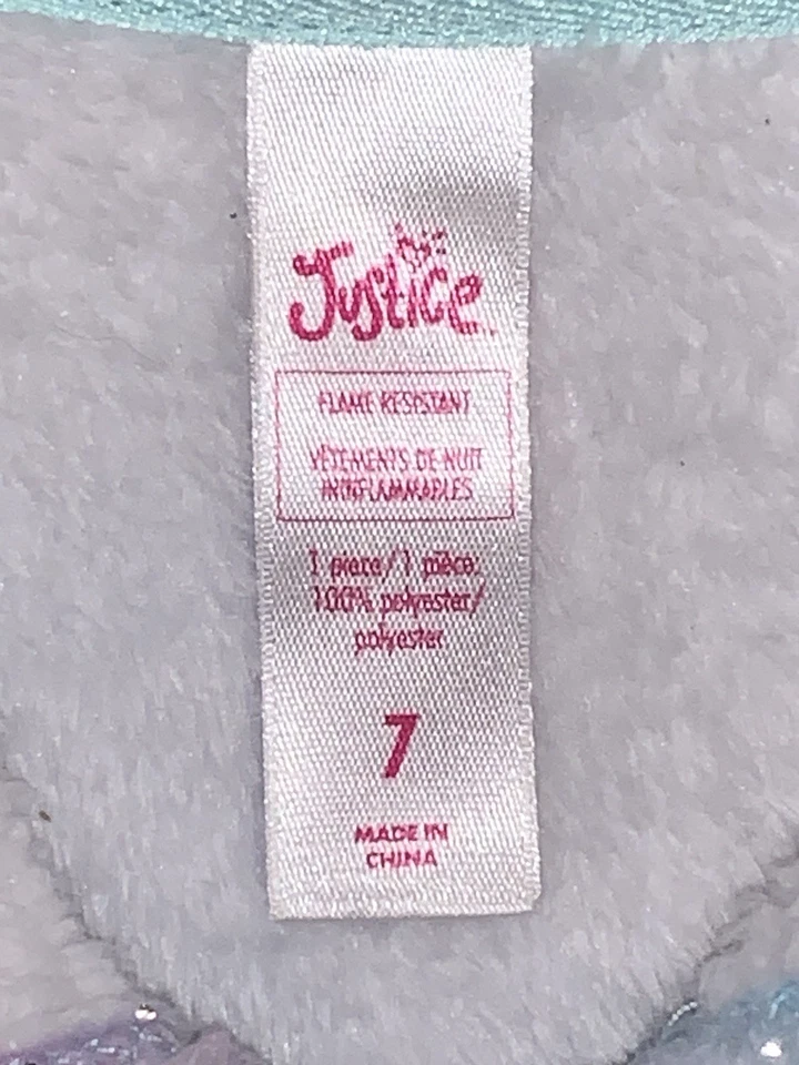 Pijama de una pieza con capucha dragón mágico tie-dye brillante para niña JUSTICE (Talla 7) Foto 3 de 4