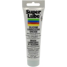Super Lube 92003 Silicone Lubricating Grease with PTFE, 3 oz Tube, Translucent
