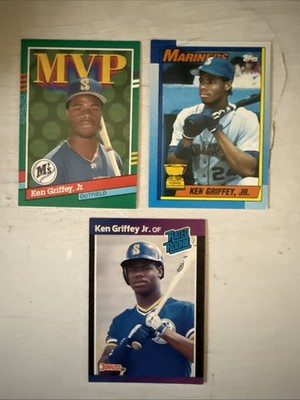 Ken Griffey Jr Rookie Card+ Rated Rookie + MVP RARE
