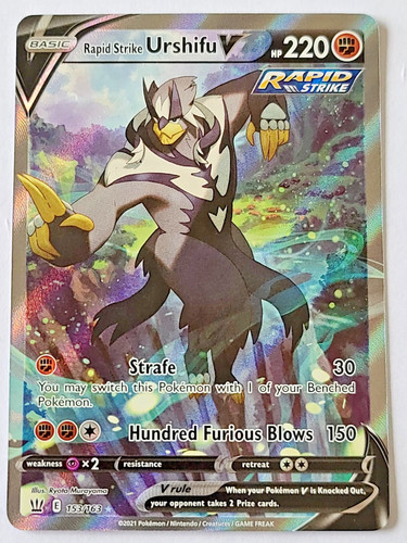 Pokemon TCG: Rapid Strike Urshifu V Battle Styles #153/163 Full Art MINT