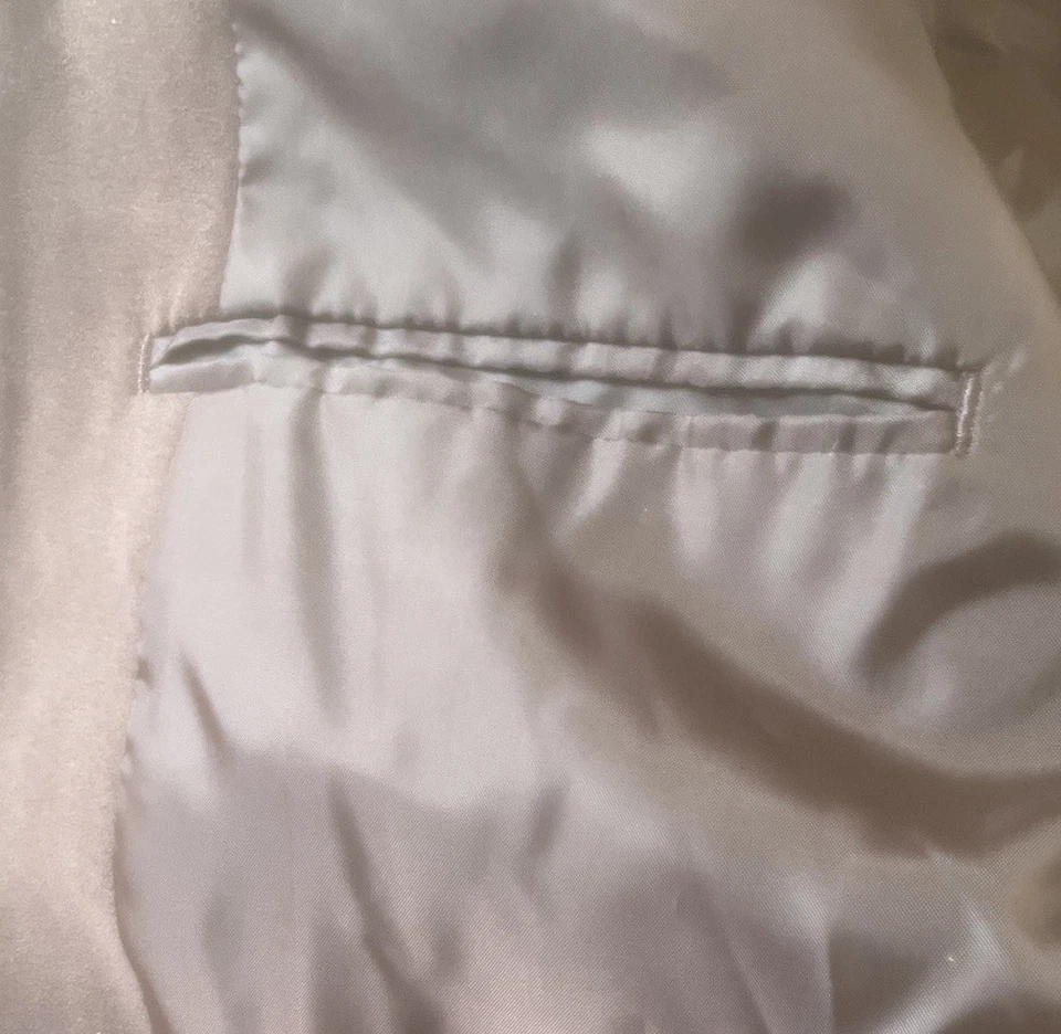 Mens PERRY ELLIS Charcoal 4 Button 4 Pocket Sport Coat Jacket 44R - Image 4 of 4