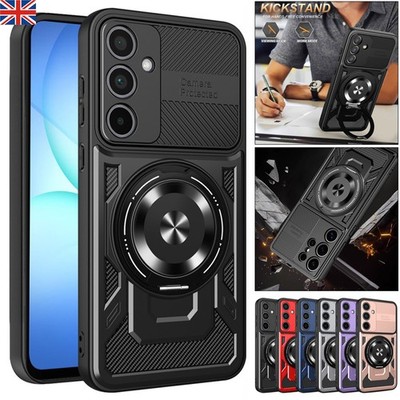 For Samsung Galaxy A57 A37 A17 A56 A36 Magnetic Case Shockproof Ring Stand Cover