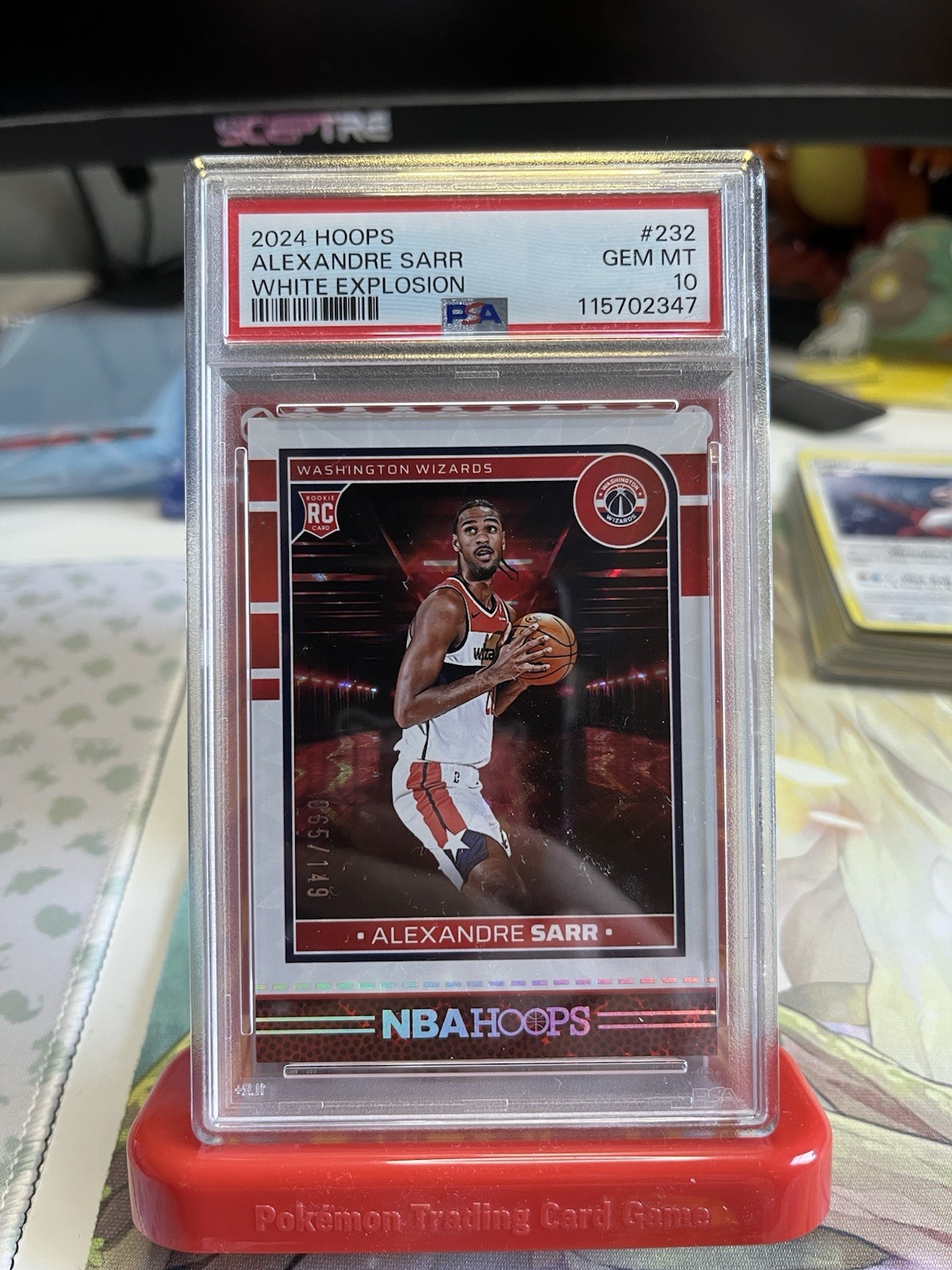 2024-25 Panini NBA HOOPS Rookies Alexandre Sarr #232 White Explosion /149 (RC)