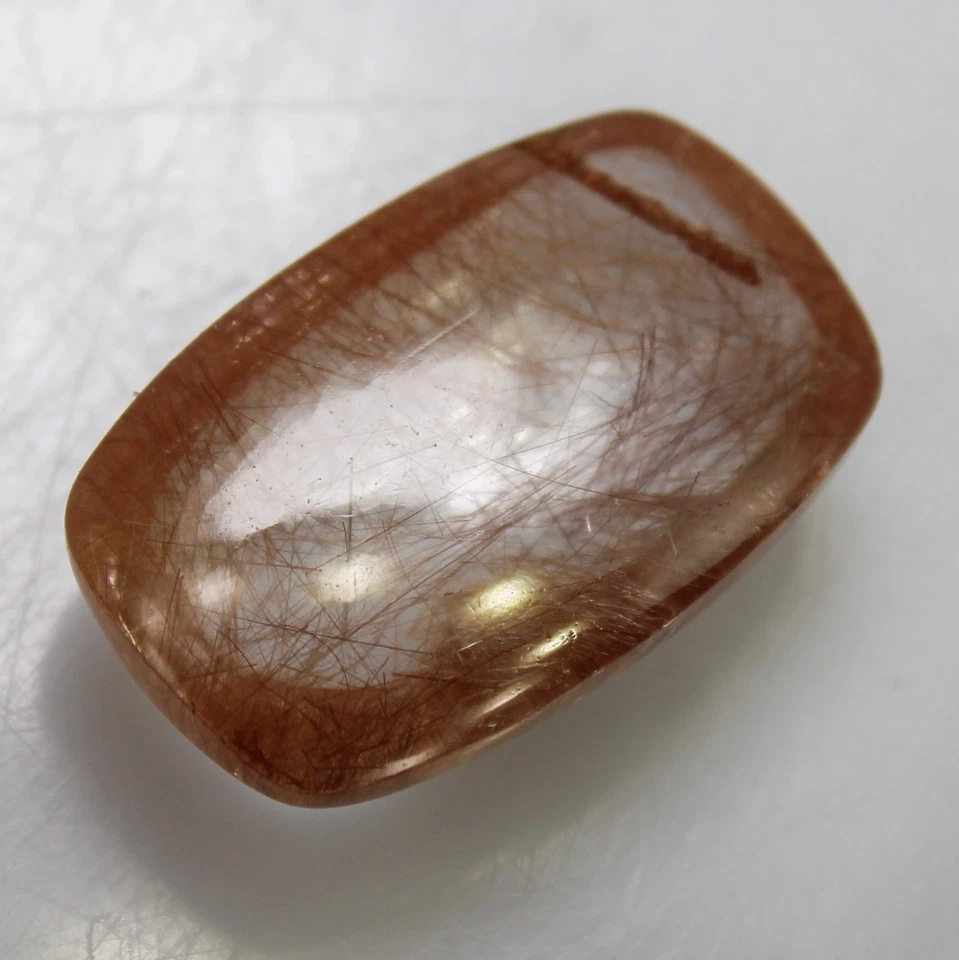 Natural Red Rutile Quartz Cabochon In Cushion Shape 10.80 Carats 18x11x6 mm - Image 4 of 4