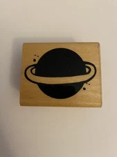 JRL Design Saturn Wood Mounted Rubber Stamp RS86