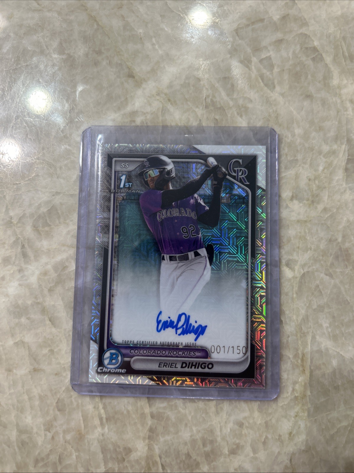 Eriel Dihigo 2024 Bowman Chrome 1st Auto #CPA-ED HTA Choice /150 Rockies