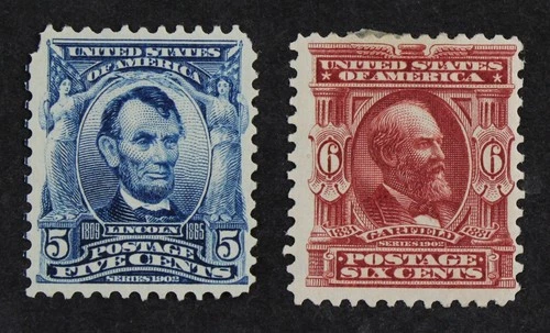 CKStamps: US Stamps Collection Scott#304 Unused NG #305 Mint H OG Spot Thin