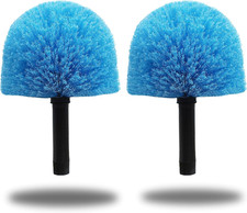 2 Pack Cobweb Duster Head Brush-Twist-On Spider Web Brush for Outdoor  Blue
