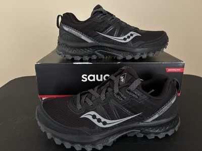 NEW Saucony Excursion Trail 14 Black/Charcoal Women s Size 7M Running Shoes