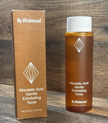 BY WISHTREND Mandelic Acid Gentle Exfoliating Toner Sealed 5.07 fl oz exp 09/28