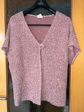 Ärmellose Weste Damen Bouclé Altrosa - Größe 42 - mit Wollanteil