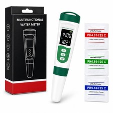 5 in 1 Water Quality Tester, Digital pH TDS EC Salinity Temperature Meter with B
