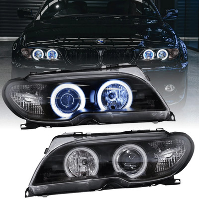 Xenon Scheinwerfer für BMW 3er E46 04.2003-2006 Coupe Cabrio CCFL SET Angel Eyes
