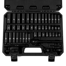 50-Piece 3/8" Drive Socket Set, SAE 5/16"-3/4"  3/8" 50 PCS SAE  Metric