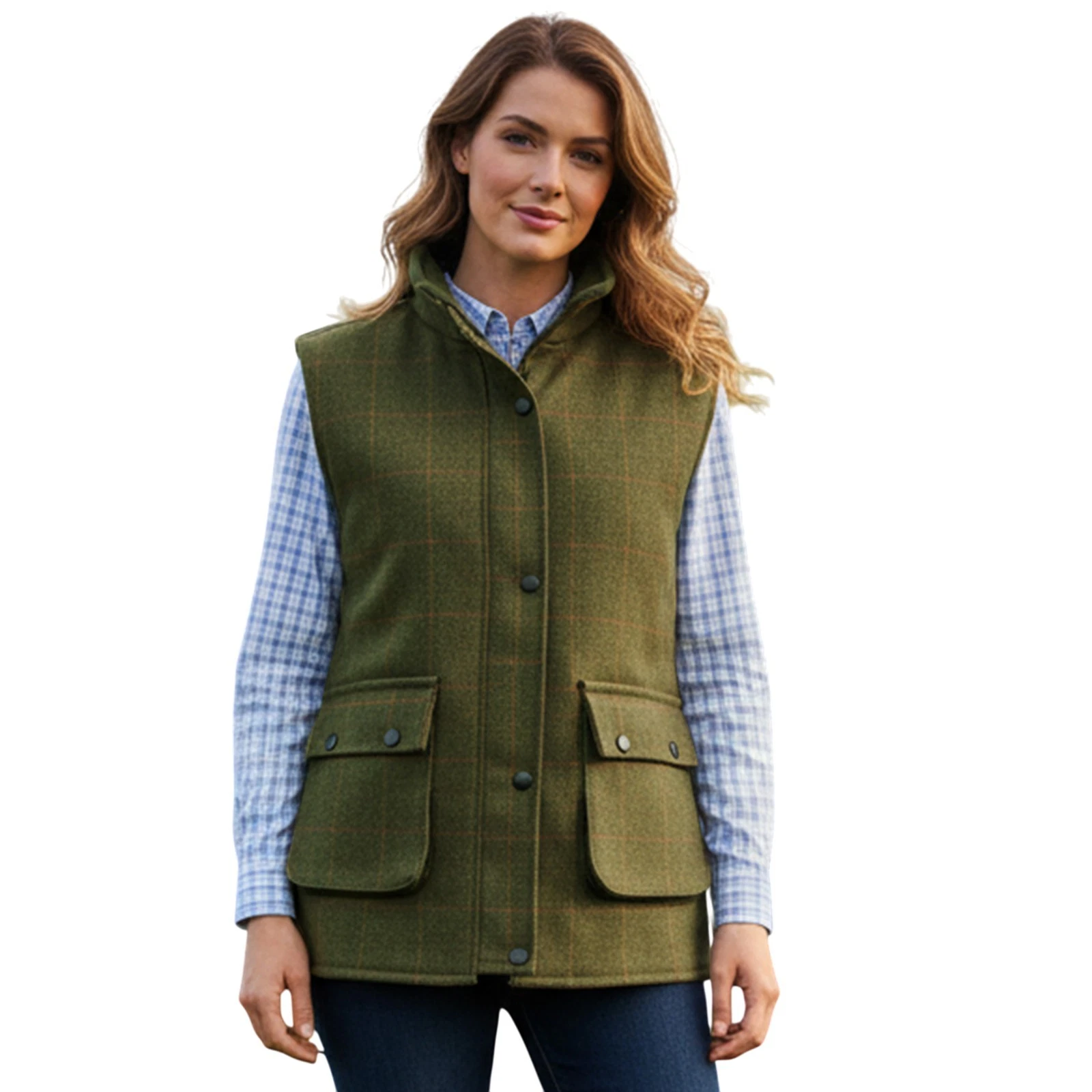 Game Ladies Dark Tweed Gilet Quilted Waistcoat Bute Waterproof Bodywarmer
