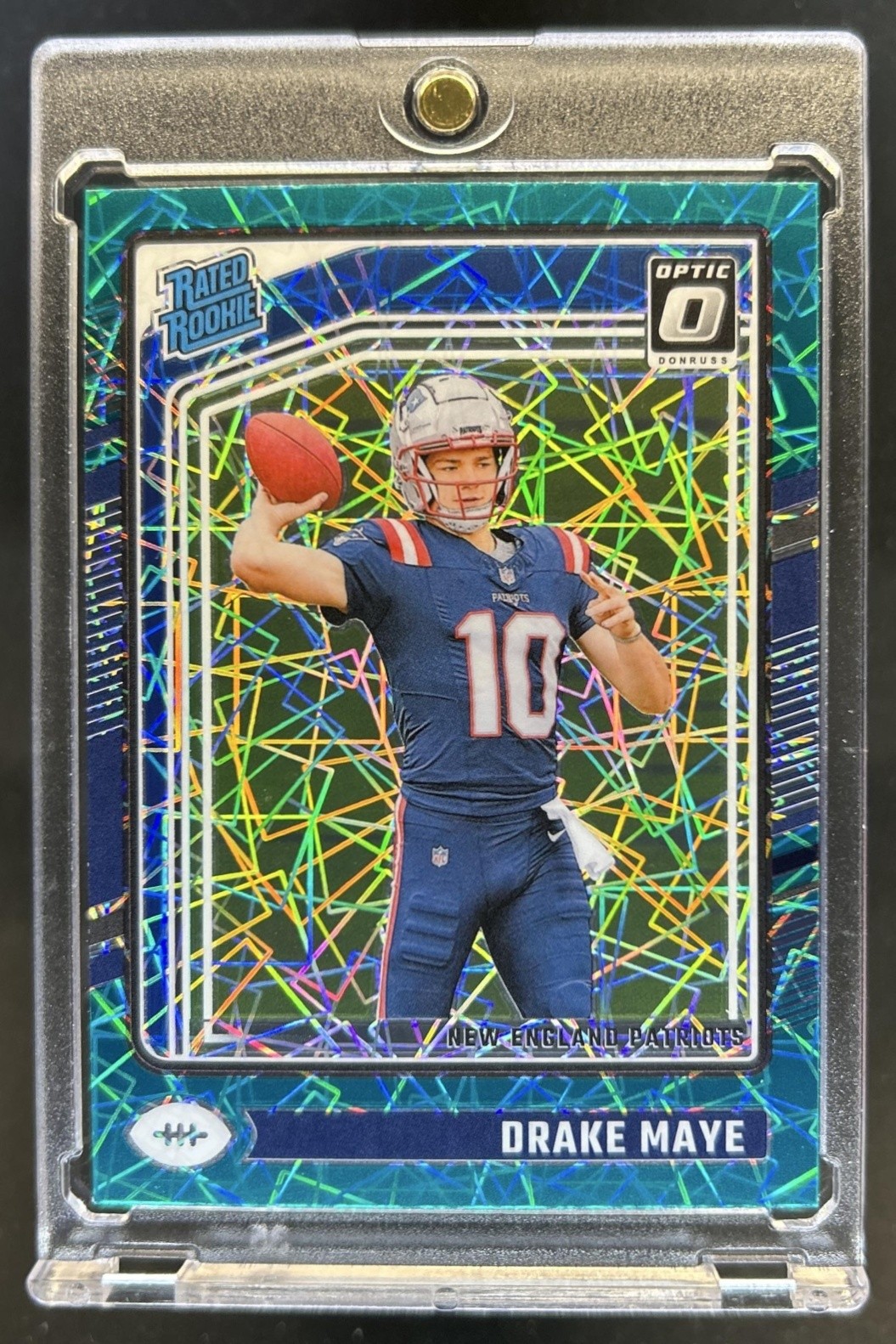 2024 Panini Donruss Optic Drake Maye Teal Velocity Rated Rookie #229 Patriots