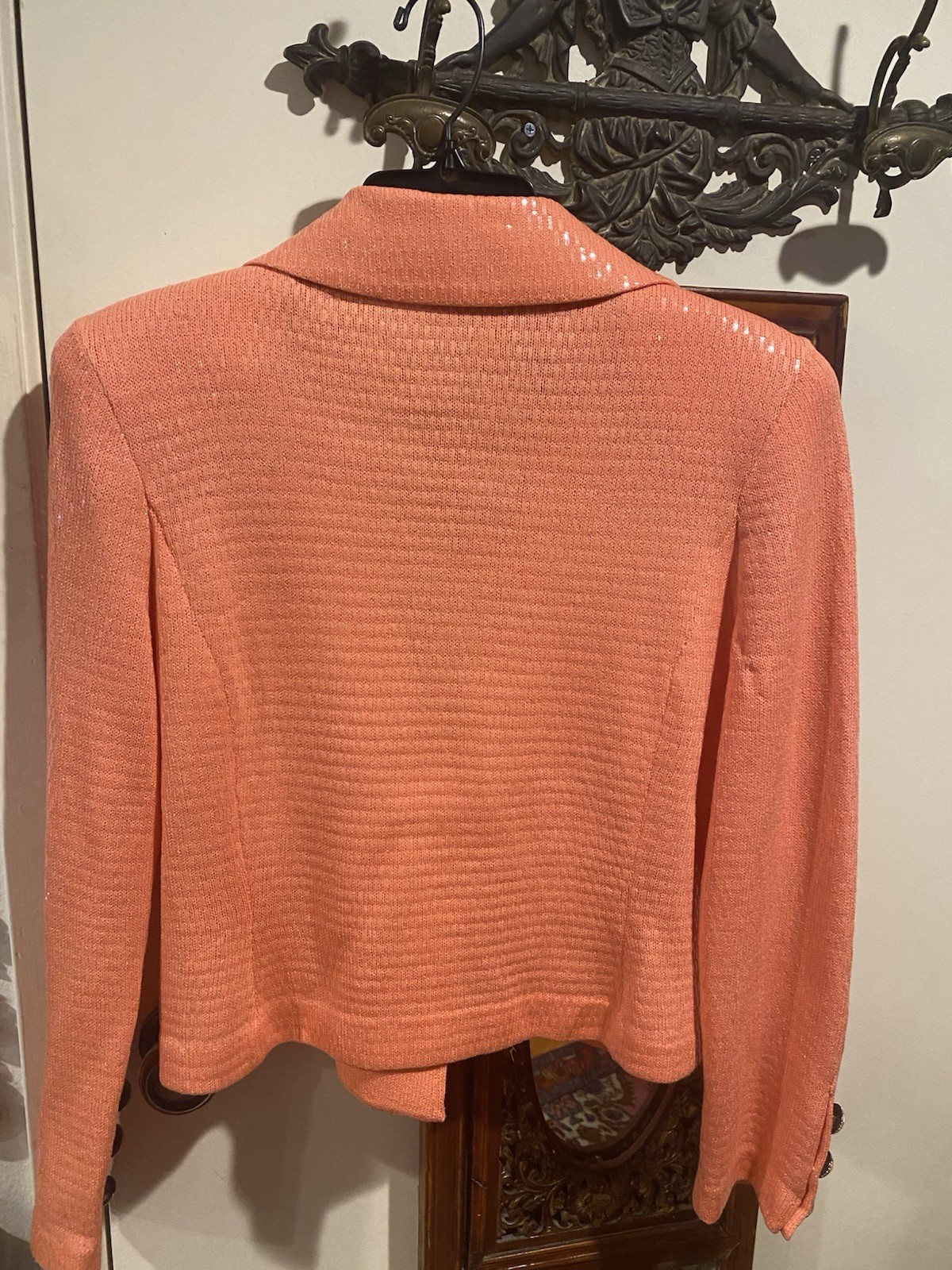 St John Jacket Orange Sequins Read Description - image 16