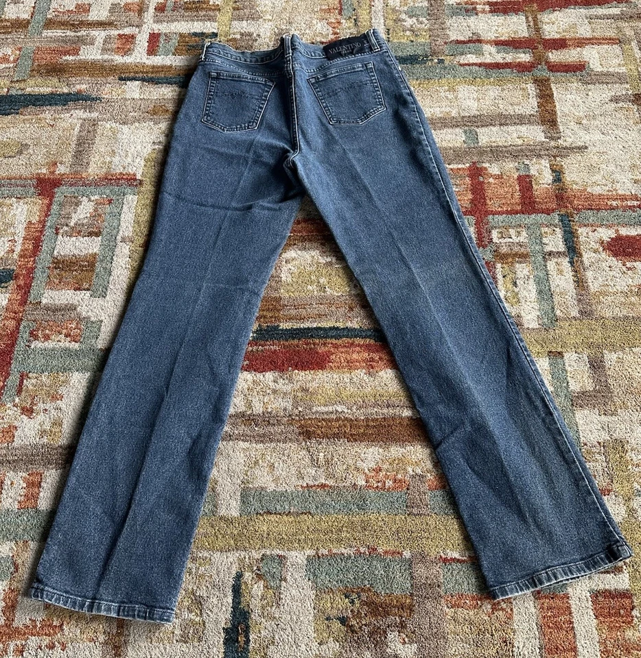 Pantalones de mezclilla para hombre Valentino Jeans azul pierna recta talla 34 ajuste 32X31 Foto 4 de 4