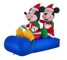 Disney 5 FT Inflatable Mickey and Minnie Sled...