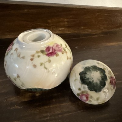 Antique Haviland Limoges CFH GDM France Ink Well 3pc Charles field hidden note 