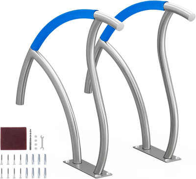 Stainless Steel Pool Handrail Set - 30x30 Safety Railing for Indoor/Outdoor Use