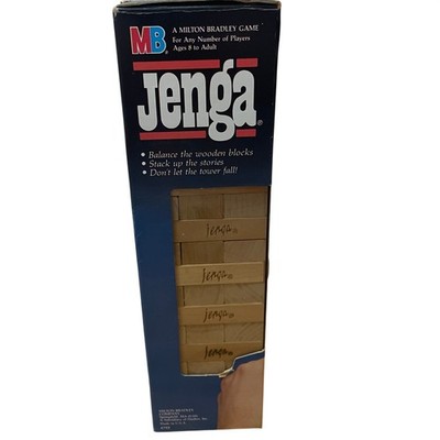Vintage 1986 Jenga Game Milton Bradley MB 4793 Classic Wood Block Tower Game NIB