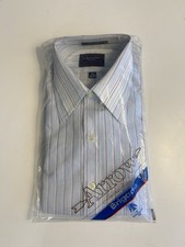 Vintage Men  s Striped Dress Shirt 16neck 32/32 Arrow European Fit 3  Lapel