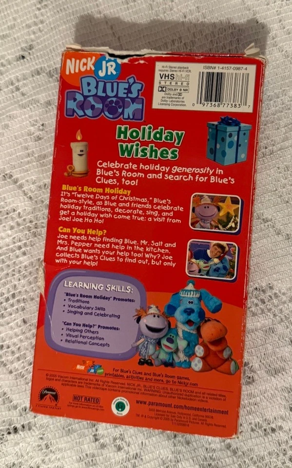 Blue's Room VHS Holiday Wishes 2005 Nick Jr Christmas Video Clues - Image 2 of 2