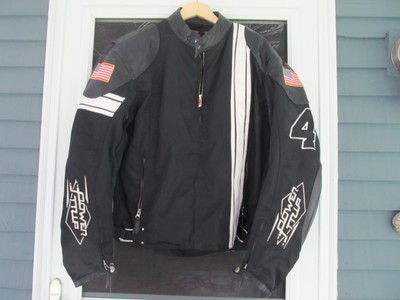 Vintage Power trip CHRIS CARR 4  Armored Motorcycle Jacket MENS size LARGE