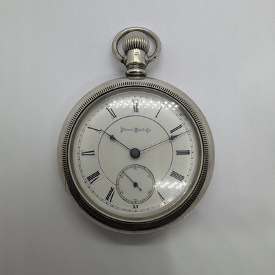 Rare 1879 5Th Pinion Illinois Stuart 18s 17J Railroad Pocket Watch Runs Great