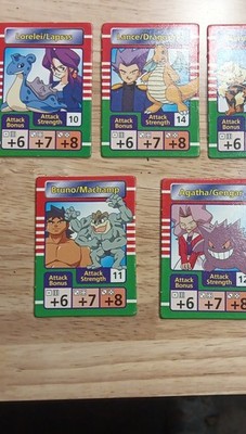 Pokémon Master Trainer Rival Cards Lot Lorelei Lapras Lance 5 Nintendo 1998