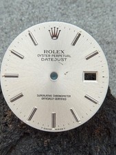 #1758 QUADRANTE ROLEX 16234 16200 16000 16014 DATEJUST SILVER DIAL ISSUE