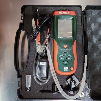 #ad Extech HD700 2PSI Differential Pressure Manometer Brand New Kit w CaseHoses $157.50