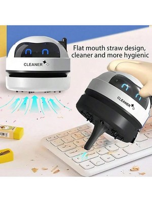 Mini-Staubsaugerroboter   niedliche tragbare USB wiederaufladbare Schreibtischkrümel & Staub   UK