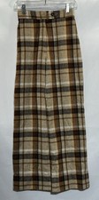 Vintage Jr Things Plaid Wool Pants Teen Youth 7 Brown Tan