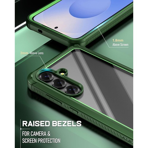 For Samsung Galaxy S25 Case 2 Front Frame Built-in Screen Full Body Cover Green - Picture 4 of 6