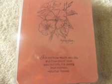 Stampin' Up Wood Mounted Rubber Stamps Morning Soft 2 Piece Set