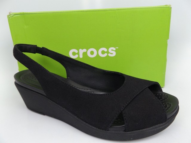 black croc wedge sandals