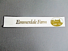 Leather BOOKMARK Yorkshire Television EMMERDALE FARM Series TV White Gold Unused