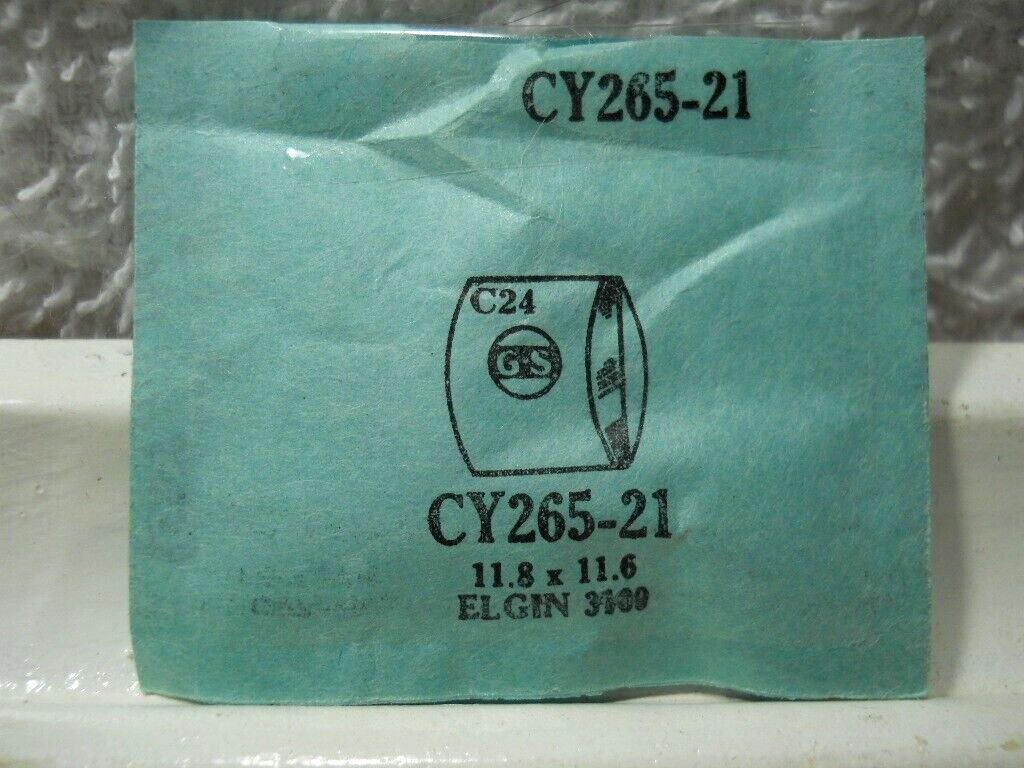 GS CY265-21 Watch Crystal x mm Fit Elgin 1000 1002 1131