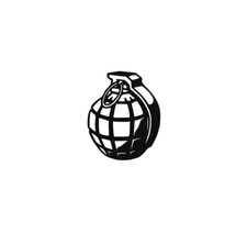 Grenade Vinyl Decal Sticker -multiple Colors Sizes- Free Shipping