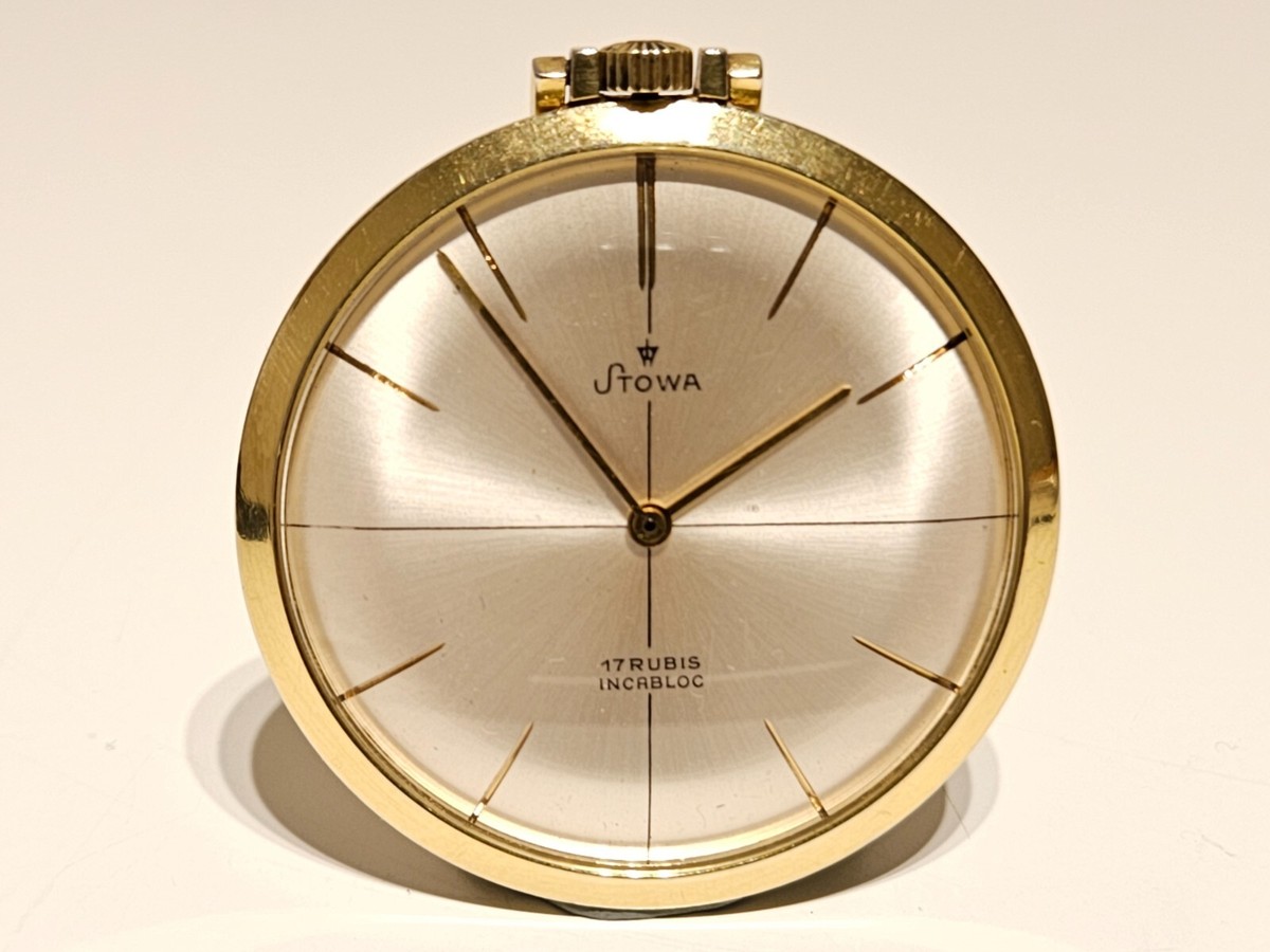 VINTAGE ELEGANT LUXURY GOLD PLATED MEN'S POCKET GERMANY MECHANICAL