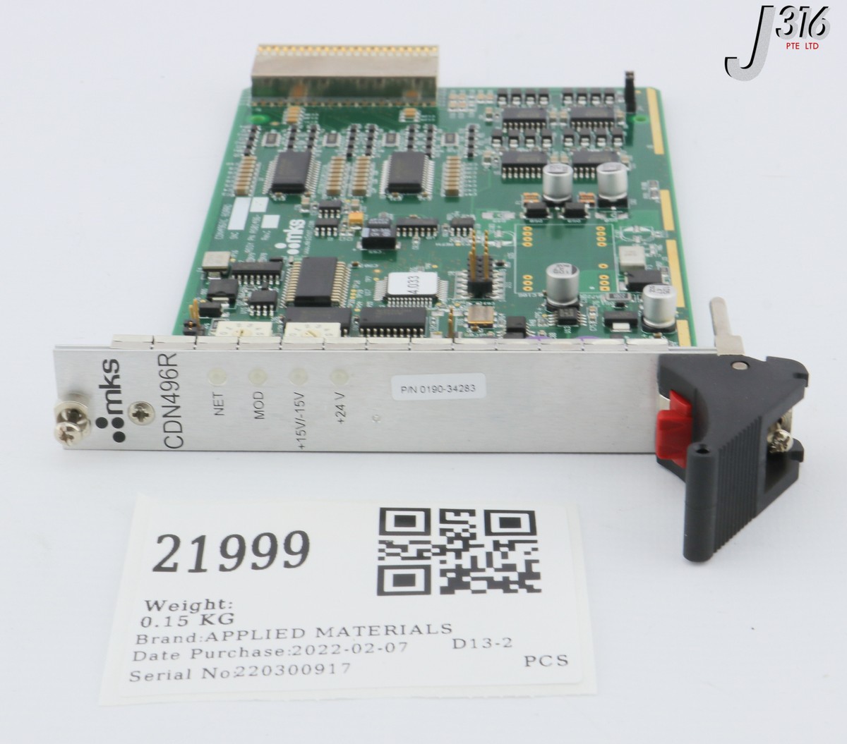 Get 21999 APPLIED MATERIALS PCB, CDN496RC BOARD, MKS AS01496-0-3 0190