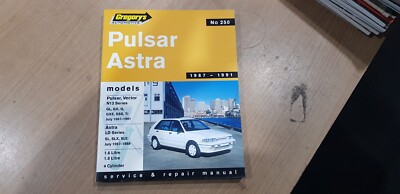NISSAN PULSAR VECTOR N13 , HOLDEN ASTRA LD  1987/1991  WORKSHOP MANUAL